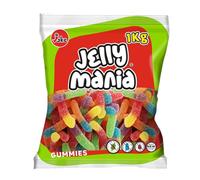 Funtastyc | Bolsa Golosinas Jake | Para fiestas, chuches, navidad, regalo, caramelos, piñata cumpleaños infantil, gominolas, regaliz de sabores. (Gusanos Pica, 1 Kg)