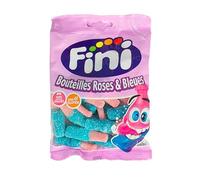 Funtastyc | Gominolas Fini - Golosinas Surtidas | Estuche 12 bolsas de 90 gr | Golosinas y Chuches para Cumpleaños, Navidad, Halloween y Regalos | Golosinas Halal (Botellitas Rosas y Azules)