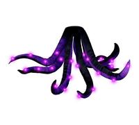 Funtery Disfraz de pulpo para mujer con luz y falda de tentáculos de pulpo morado, disfraz de sirena villana bruja para cosplay, púrpura, negro, Adulto