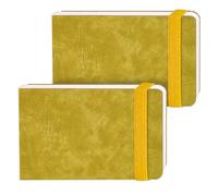 Funto Watercolor Journal 2-Pack, 3.5x5.5, 44 páginas cada una, 100% de prensa caliente de algodón, cubierta dura verde de cuero PU, suministros de arte para medios mixtos