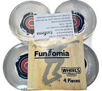 FunTomia - 4 Ruedas LED para Longboard, 70 x 51 mm, 80A, con 8 rodamientos de Bolas Mach1 ABEC-11, con Dos Ejes + T-Tool