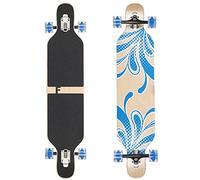 FunTomia® Freerider Longboard monopatín - 107cm x 26cm - rodamientos Mach1® - Hecho con 9 Capas de Madera de Arce
