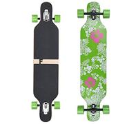 FunTomia® Freerider Longboard monopatín - 107cm x 26cm - rodamientos Mach1® - Hecho con 9 Capas de Madera de Arce