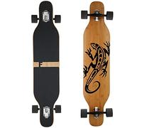 FunTomia Longboard con 3 niveles de flexión Drop Through Cruiser Tabla de skate completa con rodamiento Mach1 de alta velocidad T-Tool