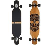 FunTomia Longboard con 3 niveles de flexión Drop Through Cruiser Tabla de skate completa con rodamiento Mach1 de alta velocidad T-Tool