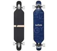 FunTomia Longboard Skateboard Drop Through Cruiser Tabla Completa con rodamientos de Bolas de Alta Velocidad Mach1 T-Tool con y sin Ruedas LED