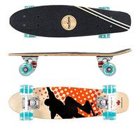 FunTomia® Mini Board monopatín Skateboard 57cm - 7 Capas de Arce Canadiense - con o sin LED Ruedas - Wheel 59mmx45mm (82A) - Rodamiento Mach1