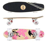 FunTomia® Mini Board monopatín Skateboard 57cm - 7 Capas de Arce Canadiense - con o sin LED Ruedas - Wheel 59mmx45mm (82A) - Rodamiento Mach1