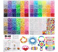 Funtopia 4026 Cuentas De Pony 72 Colores, Kandi Con Letras Para Pulseras