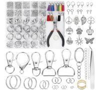 Funtopia 740 Piezas Anillas Llaveros, porta chaves, argollas para llaveros, keychain key rings metal llavero para hacer ganchos para llavero manualidades