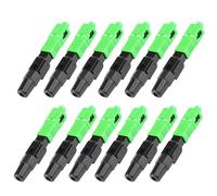 Funver 12PCS Conector frío Rápido de Fibra Óptica SC/APC para Conexión de Fibra Óptica Monomodo para red CATV y Conexión a Interfaz FC Sistemas de Comunicación por