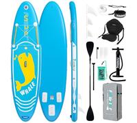 FunWater 10'6" Tabla Stand Up Paddle Hinchable Sup Ultraligero con ISUP Tres Aletas Remo Ajustable Bomba Mochila Leash Asiento