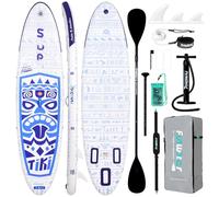 FunWater New Tiki Stand Up Paddle Board Sup Inflable con Deck de EVA Antideslizante Remo Bomba Accesorios Completos Apto para Principiantes