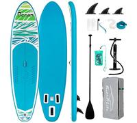 FunWater Tabla de Paddle Inflable Ultra Ligera, Stand Up Paddle Board con 3 Aletas, Remo Ajustable, Bomba, Mochila, Correa de Seguridad y Bolsa Impermeable para Teléfono