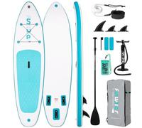 FunWater Tabla de Paddle Surf Sup Gonflable Ultra Ligera - con Accesorios Completos Pagaia Ajustable Bomba Mochila Cordino de Seguridad y Aletas - para Todos los Niveles