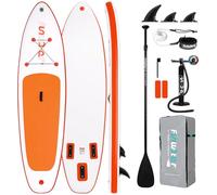 FunWater Tabla de Paddle Surf Sup Gonflable Ultra Ligera - con Accesorios Completos Pagaia Ajustable Bomba Mochila Cordino de Seguridad y Aletas - para Todos los Niveles
