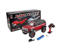 Funwetrike Crawler RC Crawler a escala 1/10, 2.4G 11KM/H de alta velocidad 4WD RC todoterreno con modos de doble velocidad, neumáticos de goma para automóvil todo terreno, luces LED, regalo para