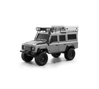 Funwetrike Escala 1/18 RC Rock Crawler, 2.4G 4WD RC Off-Road Truck con luces LED, transmisión de dos velocidades, suspensión independiente, regalos para adultos (RTF/gris plateado)
