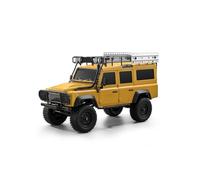 Funwetrike Escala 1/18 RC Rock Crawler, 2.4G 4WD RC Off-Road Truck con luces LED, transmisión de dos velocidades, suspensión independiente, regalos para adultos (RTF/amarillo)