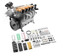 Funwetrike FS-L400BGC 14CC DIY Montaje L4 de cuatro tiempos Motor en serie Modelo de motor de física para adultos (Versión Kit)