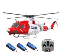 Funwetrike Goosky E2 UH-1Y - Helicóptero RC con GPS, 1/35 2.4G 6CH Helicóptero RC dual sin escobillas con posicionamiento Lidar, estabilización automática, retorno de una tecla (versión RTF/3 baterías