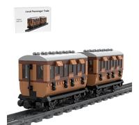 Funwetrike Juego de bloques de construcción modelo de tren de pasajeros | Diseño detallado de tren de pasajeros británico con estructura realista, ideal para entusiastas de los trenes
