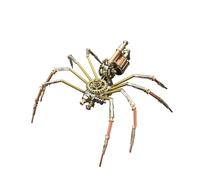 Funwetrike Kit de rompecabezas de metal 3D, modelo de rompecabezas de araña mecánica Steampunk 3D, regalos para adultos para construir (versión de kit/110 piezas)