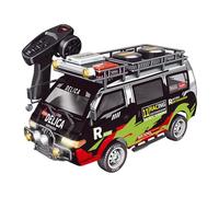 Funwetrike Mini coche de furgoneta a control remoto, escala 1/24, 2.4G, 4WD, auto de deriva de alta velocidad con luces LED y función de marcha atrás, ajustable de tres velocidades, Hobby Crawler para
