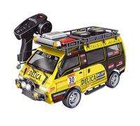 Funwetrike Mini coche de furgoneta a control remoto, escala 1/24, 2.4G, 4WD, auto de deriva de alta velocidad con luces LED y función de marcha atrás, ajustable de tres velocidades, Hobby Crawler para