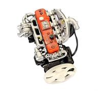 Funwetrike Mini kit de modelo de motor que funciona, motor vintage funcional de resina en línea de cuatro cilindros para rastreadores RC 1/10, autos de deriva, kit de ciencia física para adultos