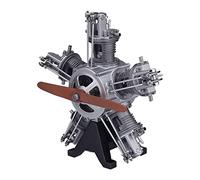 Funwetrike Modelo de motor radial de cinco cilindros 1:6, modelo eléctrico de simulación de motor de avión, kit de regalo educativo científico (230 + piezas)