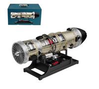 Funwetrike Modelo de motor turbofan mecánico de metal 1:10, montaje de bricolaje, kit educativo STEM para adultos, entusiastas de la aviación masculina y aficionados al bricolaje