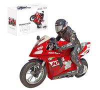 Funwetrike Motocicletas teledirigidas, escala 1/6, 2,4 GHz, motor dual de dos ruedas, autobalanceo, control remoto de alta velocidad, con giroscopio de seis ejes (versión RTR)