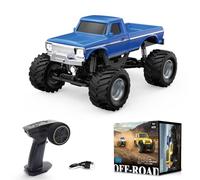 Funwetrike RC Rock Crawler, vehículo todoterreno a escala 1/36 4x4 RC Truck Off Road, 2.4G 4WD Vehículo todoterreno completo proporcional con luces LED realistas, batería de larga duración (RTR/azul)