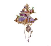Funwetrike Rompecabezas de madera 3D para adultos, kits de modelo de buque volador de madera 3D, kits de manualidades de rompecabezas de madera steampunk mecánico, rompecabezas de bricolaje para