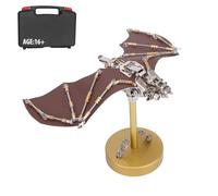 Funwetrike Rompecabezas de metal 3D, diseño de murciélago de metal Steampunk, modelo de animales, espeluznante decoración de Halloween, regalo - 300 piezas