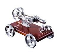 Funwetrike Stirling - Kit de modelo de motor Stirling, juego de modelo de vapor con placa base de madera maciza, divertido kit de experimento educativo de ciencia