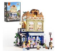 FUNWHOLE Heladería Bloques con Luz, 1948 Pcs Set de Construcción Modular, Solo Piezas Impresas, Regalo Ideal y Modelo de Exhibición para Amantes de Bloques y Gastronomía, Edad 16+, F9078