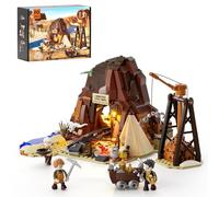 FUNWHOLE Old West Gold Mine- Set de Construcción con Luz de 658 Piezas con Vagoneta, Explosivos, Minifiguras de Doble Cara y Túneles - para Adultos y Fans del Salvaje Oeste
