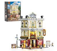 FUNWHOLE Set de Construcción de Modelos de Luz LED de Tienda Antigua - Esquina de la Vida en la Ciudad con 2847 Piezas para Adultos y Adolescentes