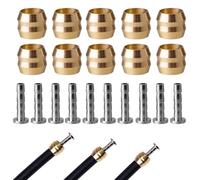 FunWorth 10 piezas BH59/BH90 Manguera hidráulica, inserto de conector de oliva para cable de freno hidráulico, inserto de oliva para manguera de bicicleta compatible con frenos Shimano