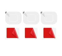 FunWorth Almohadillas Adhesivas de Doble Cara y película electrostática para Parabrisas de automóvil, adhesivo fuerte para cámara de salpicadero de coche, versátil (Paquete de 6 rectangulares)