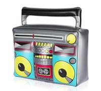 FunX Ghettoblaster hinchable - Accesorio para carnaval, fiestas y disfraces, botón de baño, aeróbic, hip hop, 44 x 40 cm (grande)