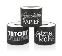 FunX Juego de 3 banderoles de papel higiénico, divertido almacenamiento de rollos de fieltro - Portarrollos de papel higiénico como regalo divertido y decoración de inodoro