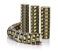 FunX Serpentinas para cumpleaños (3 unidades), color dorado y negro, decoración de mesa para hombre o mujer, ideal para la mesa de cumpleaños (18 cumpleaños)