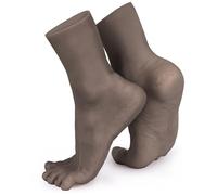 Funxzior Modelo de Pie Masculino en Silicona a Escala 1:1 Réplica Anatómica Realista con Venas Visibles 5 Tonos de Piel Flexible para Exhibición Arte y Educación (Negro Oscuro, Hombre, 1 Par)