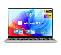 FUNYET 2025 Ordenador Portátil 16 Pulgadas Celeron N100 Quad-Core hasta 3.4GHz Laptop 16GB RAM 512GB SSD Win 11 FHD 1920×1200 USB 3.0 BT 5.0 WiFi 5 HDMI Teclado Retroiluminado Mini Puerto Multimedia