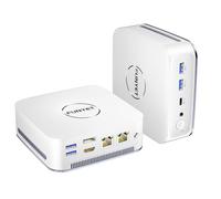 FUNYET Mini PC Win 11 Pro, N95 Procesador 16GB DDR4 RAM 1TB SSD, Quad Core (hasta 3.4Ghz) Desktop Computer 4K, Soporte RJ45 2.4G/ 5.0G WiFi Gigabit Ethernet USB3.2 DP DC HDMI Blanco