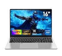FUNYET Ordenador Portatil 16 Pulgadas, Laptop 16 GB de RAM, 512 GB de SSD, PC Portátil Procesador N100, Soporte Touch ID, Win 11, 6000mAh, FHD 1920 * 1200, Teclado Retroiluminado
