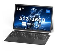 FUNYET Portátil 2 en 1, Sistema Win 11 de 14 Pulgadas Laptop, procesador N100, 16 GB de RAM + 512 GB de SSD Notebook, Teclado retroiluminado, Pantalla táctil y Puerto Tipo C 2in1 Laptop